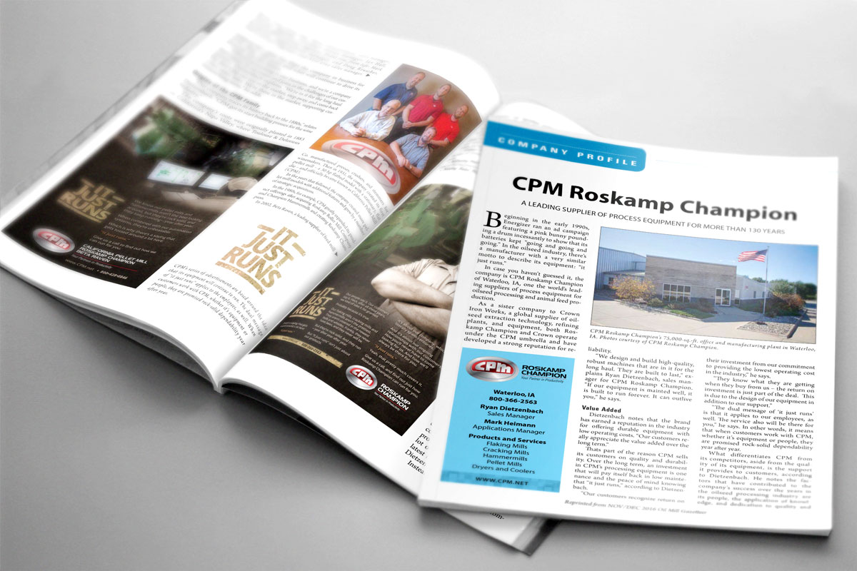IMAGE - CPM Roskamp Champion Profiled in <i>Oil Mill Gazetteer</i>